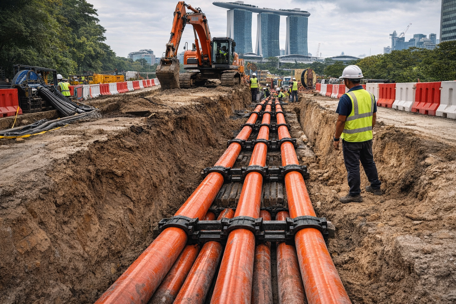 Installation of 66kV Power Cables – Singapore Power Grid